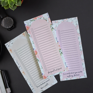 Tall and Skinny Notepads -  Floral  (set of 3)