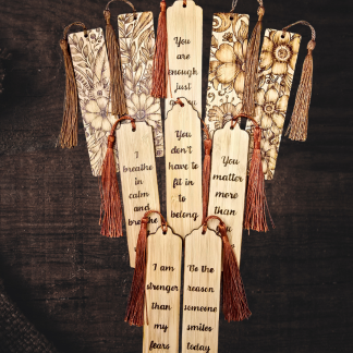 Wood Burned Bookmarks