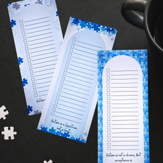 Tall and skinny Notepads - Autism Awareness